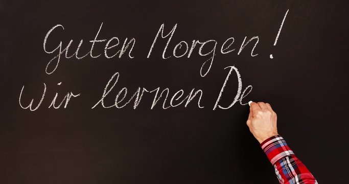 Wir lernen deutsch, 4K, Lime Lapse, Loop