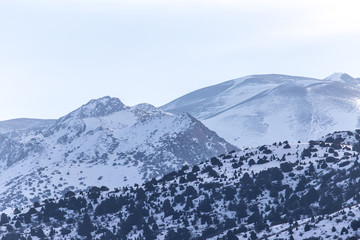 Naklejka na ściany i meble snow-capped mountains of the Tian Shan in winter