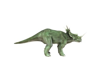 3d render of a Dinosaur inside a white stage