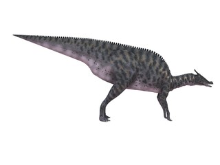 3d render of a Dinosaur inside a white stage