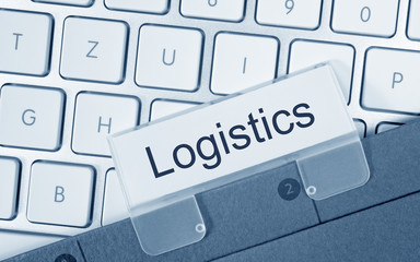 Logistics Folder on Computer Keyboard