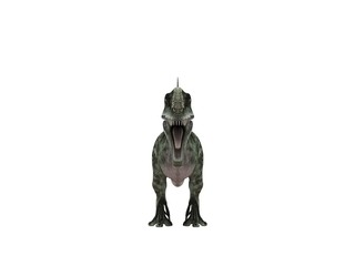 3d render of a Dinosaur inside a white stage