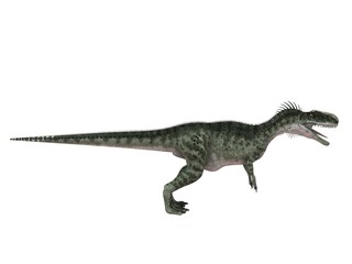 3d render of a Dinosaur inside a white stage