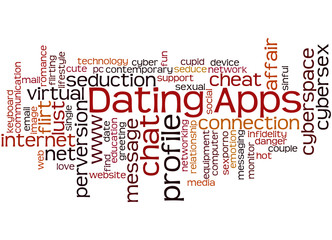 Dating Apps, word cloud concept 2