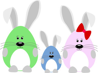 Easter rabbits family. Easter Bunny
