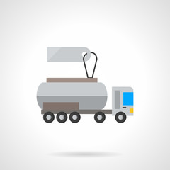 Liquid transportation cost flat color vector icon