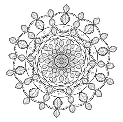 Black and white mandala vector, mandala bianco e nero vettoriale da colorare