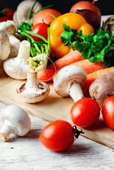 Harvest fresh mushrooms