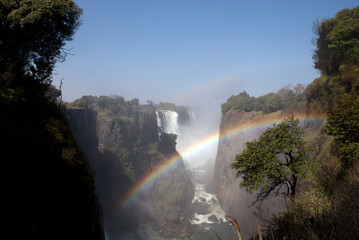 victoria falls, seen from zimbabwe