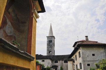 Pfarrkirche di San Clemente, Cesara, Ortasee, Piemont, Italien