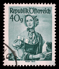 Stamp printed in Austria from the 