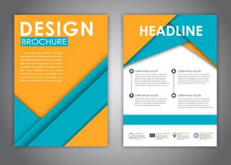 Brochures in the style of the material design
