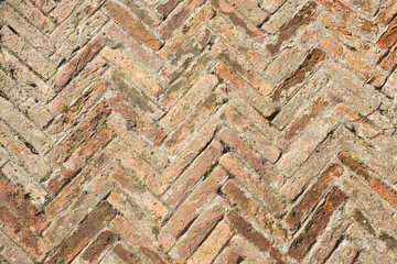 Detail of a sidewalk surface from the Burano island in Venice, i