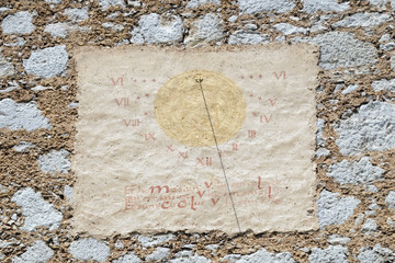 Sundial, Cathedral of St Nicholas in Novo Mesto, Slovenia