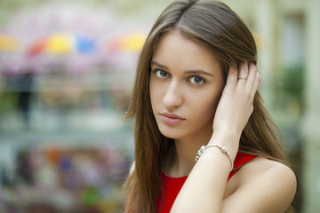 Fototapeta premium Young beautiful woman