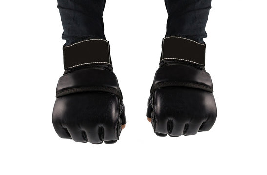 hands clenched into fists fighter. places to combat the logo.