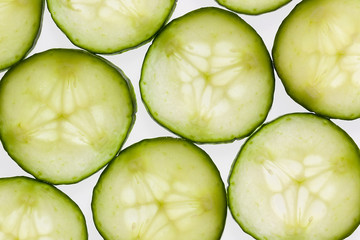 Gurkenscheiben Nahaufnahme