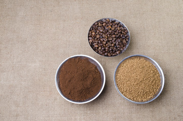 coffee scalded and soluble