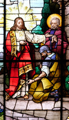 Jesus and the centurion. Lord, I am not worthy to have you come under my roof..., Basilica of the...