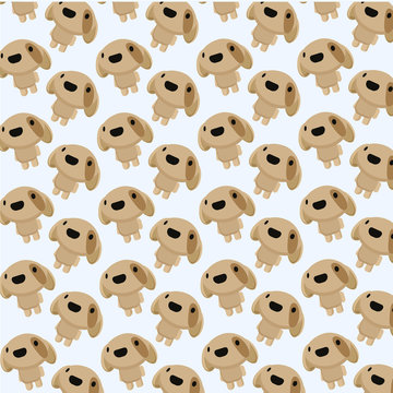 chiby dog vector seamless pattern, vector background, vector illustration