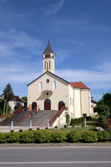 Fototapeta na wymiar Church of Saint Francis of Assisi in Lipik, Croatia 