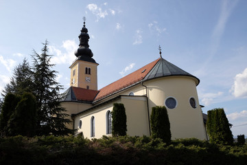 Fototapeta na wymiar The parish church of the St. George Martyr in Gornja Stubica, Zagorje region, Croatia