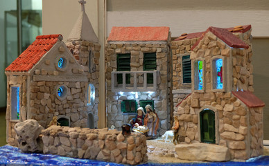 Naklejka premium Nativity Scene, Birth of Jesus