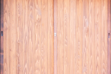 Traditional Japanese style sliding wooden door.