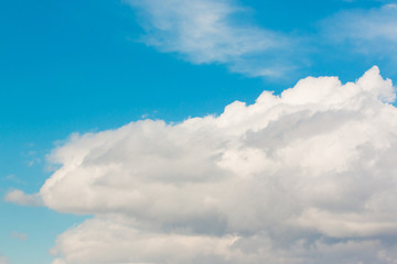 Beautiful white clouds and bright sky background.