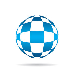 Abstract Tech Globe logo. Vector graphic design