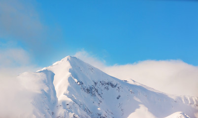 Hotaka mountain landscape at shinhotaka, Japan Alps in winter