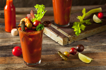 Homemade Bacon Spicy Vodka Bloody Mary © Brent Hofacker