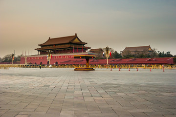 Gate of Heavenly Peace - entrance to the Palace Museum in Beijing. Inscription says - Long live the...