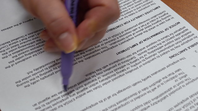 Employment Insurance Contract Voided 4k, Generic non sensitive information made for shoot contract.