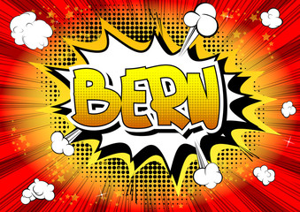 Bern - Comic book style word.