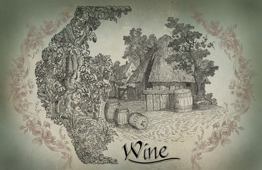 Wine illustration art illustration
- 105744340
