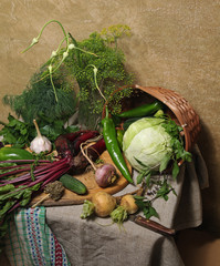 Country Still Life with Vegetables