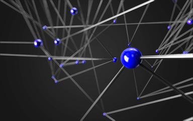 Abstract polygonal space low poly dark background