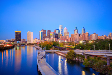 Naklejka premium Downtown Skyline of Philadelphia