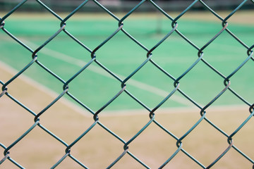 Fence of the tennis court