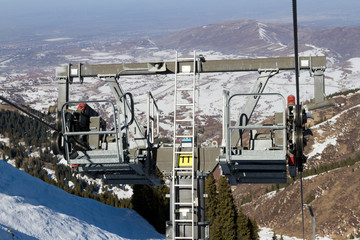 chair lift in the mountains ski resort