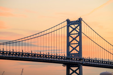 Ben Franklin Bridge in  Philadelphia