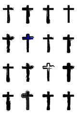 Hand drawn cross icon