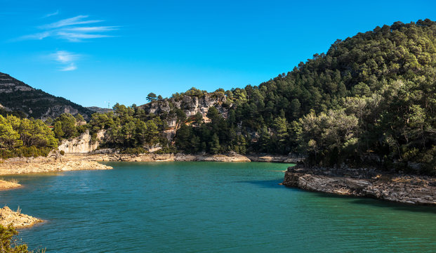 View of the Ulldecona reservoir. Spain