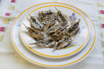 anchovies floured and fried