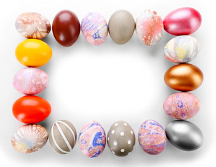 Easter eggs isolated on white background