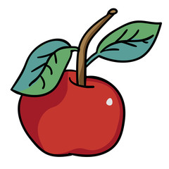 Red Apple. Vector illustration