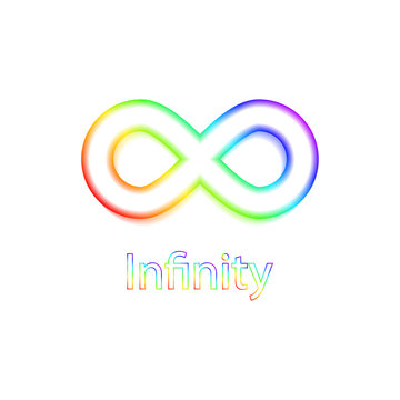 Infinity rainbow Symbol Logo. Vector Illustration