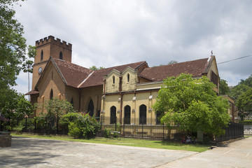 Fototapeta na wymiar View of the anglican Church of St. Paul. Kandy, Sri Lanka
