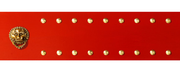 Lion head decorative door